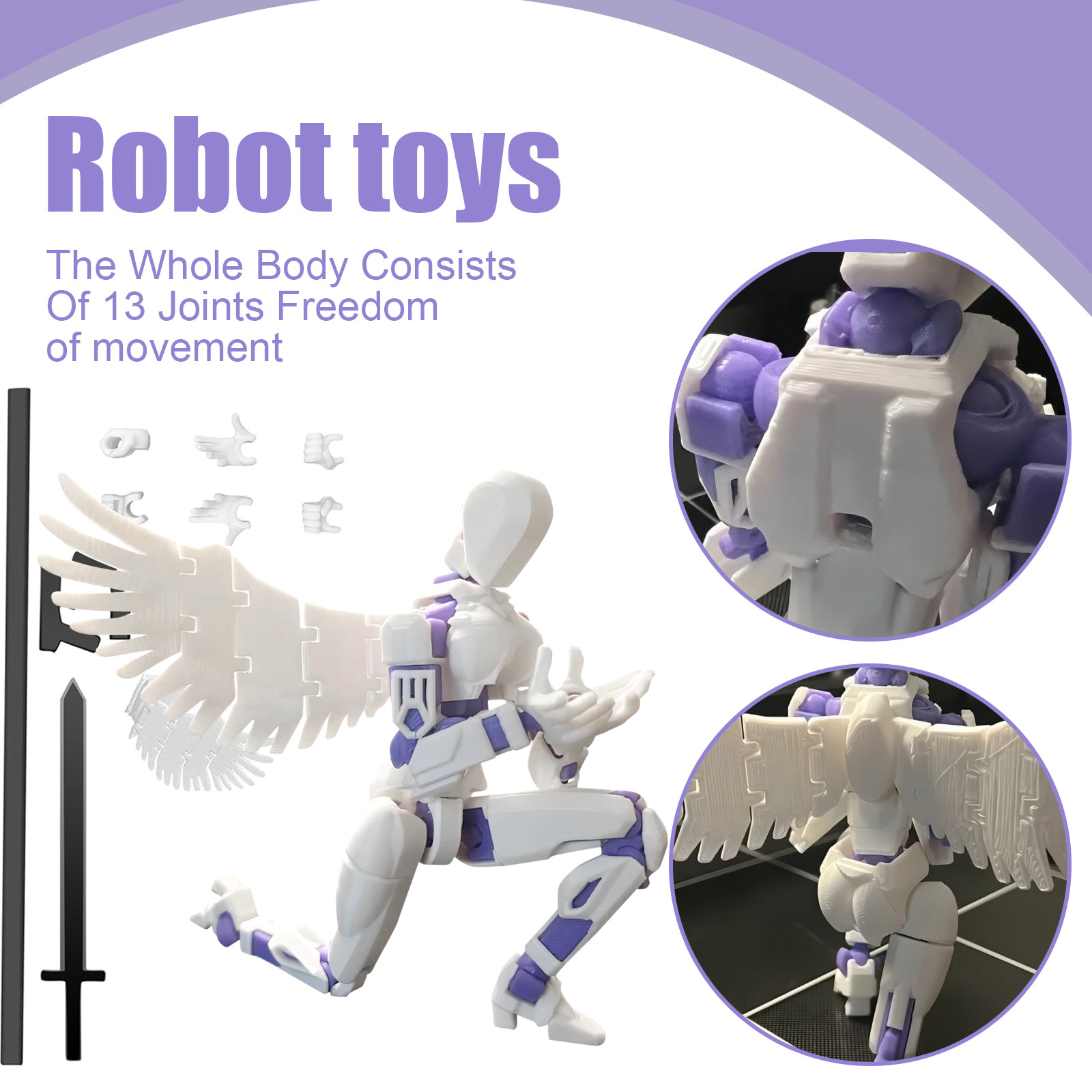 Party Games Easter For Kids - Multi-jointed Beweegbare Robot 3.0 3d Gedrukt