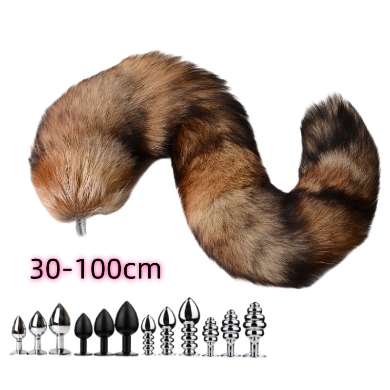 Party Games Adults Funny - 30-100Cm Sexy Echte Vossenstaarten Met Scheidbare