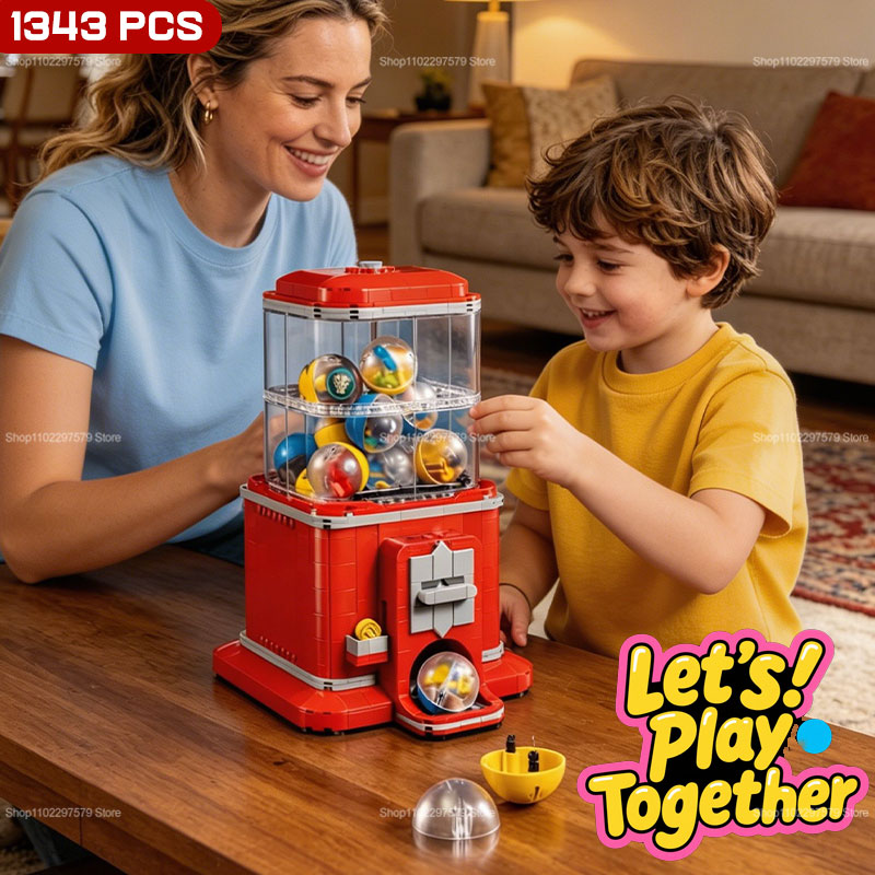 Party Games Easter For Kids - 1343 PCS Vending Machine Bouwstenen Set