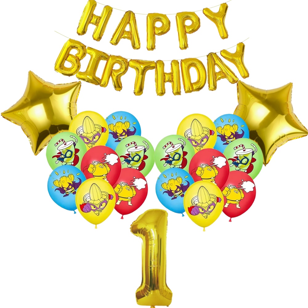 Party Games Easter For Kids - Superthings Thema Verjaardagsfeestje Decoratie Nummer Ballonnen