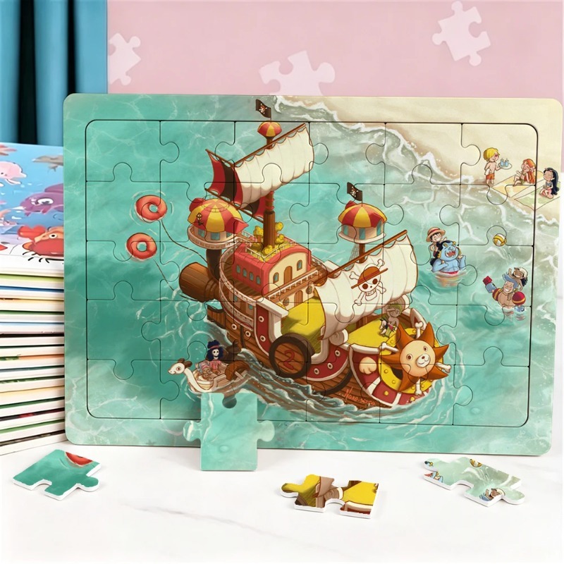Party Games At Home - 30pcs Een Stuk Puzzel Cartoon Anime
