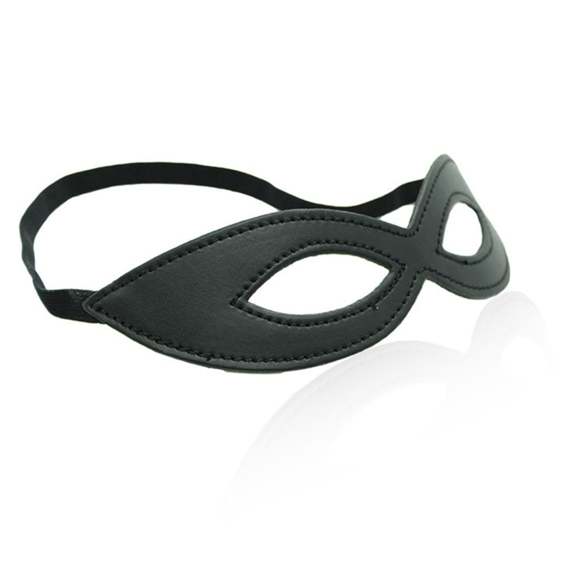 Party Games Mystery - Zwart Lederen Oogmasker Voor Sexy Dame