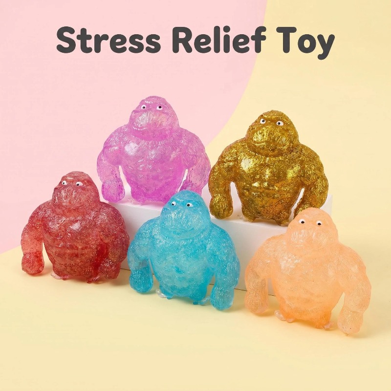 Party Games Adults Funny - Grappig transparant glitter gorilla decompressie speelgoed
