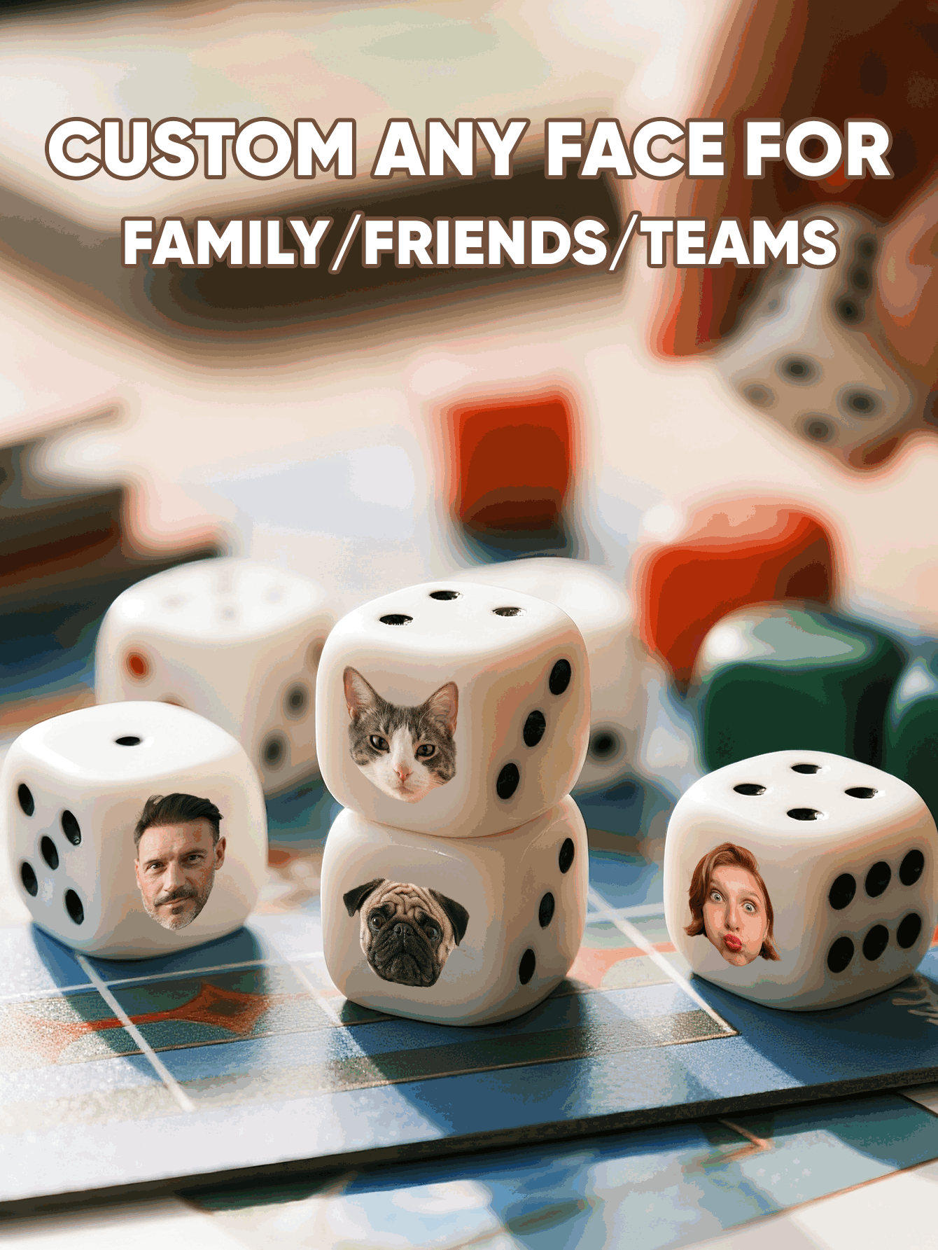 Aangepaste gezichtsdobbelstene - Party Games For Adults recensie en prijs