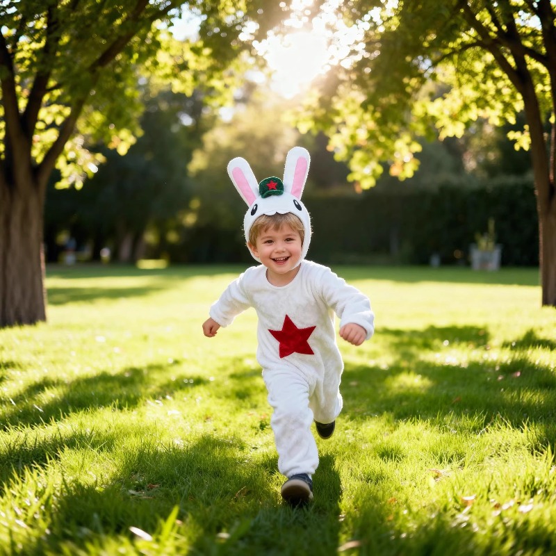 Wit paaskostuum voor kinderen  - Party Games Easter For Kids recensie en prijs