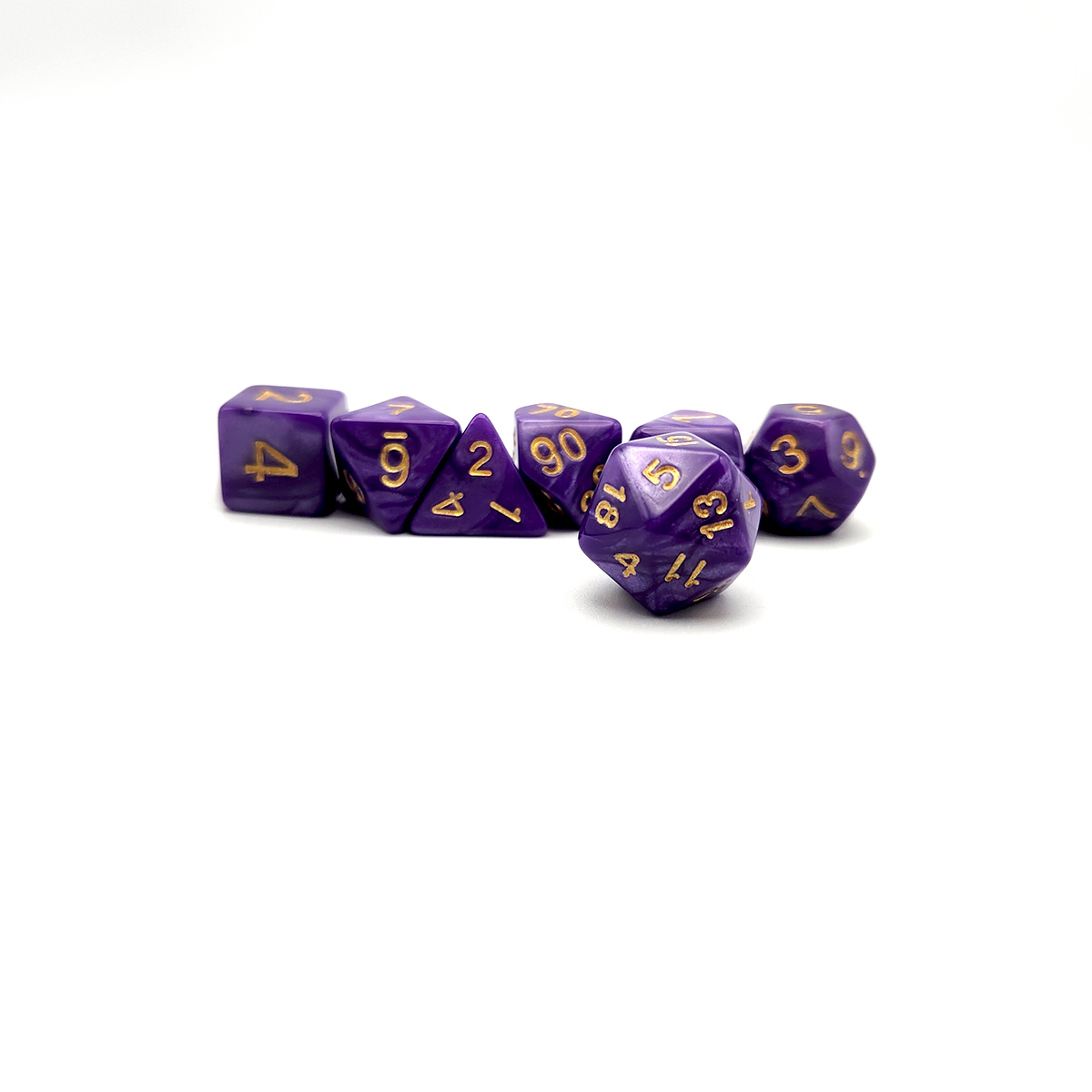 7-delige dobbelstenenset met m - Party Games Mystery recensie en prijs